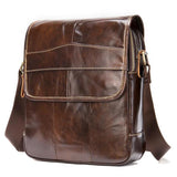 Genuine Leather Retro Large Capacity Shoulder Bag Crossbody Bag