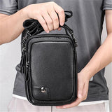 Mens Practical Muiltipurpose Shoulder Bags Leather Messenger Bags Handbags