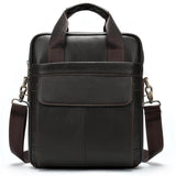 Leather Business Retro Waterproof Portable Briefcase Casual Shoulder Bag Crossbody Bag