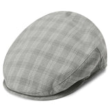 GREY PLAID MODA FLAT CAP