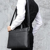 Men's Classic Casual Leather Soft Handbag Business Crossbody Bag