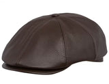 Eight Piece Cap Tweed-Leather/Black/Brown