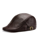 “SDT” Real head layer sheepskin thin front duck tongue cap