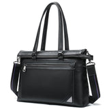 Men's Large-Capacity Handbag Business Leather Briefcase Crossbody Bag