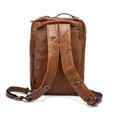 Mens Multipurpose Business Casual Case Leather Handbags Backpacks