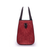 Floral Pattern Embossed Leather Handbag