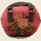 Mini Leather Floral Embossed Handbag
