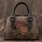 Mini Leather Floral Embossed Handbag