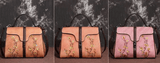 Full Cherry Blossom Embossed Leather Bag