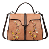 Full Cherry Blossom Embossed Leather Bag