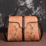 Full Cherry Blossom Embossed Leather Bag
