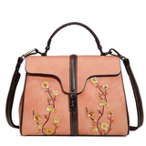 Full Cherry Blossom Embossed Leather Bag