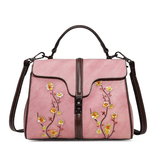 Full Cherry Blossom Embossed Leather Bag