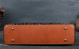 Genuine Leather Vintage Embossed Handbag
