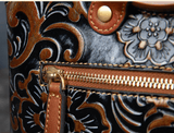Genuine Leather Vintage Embossed Handbag
