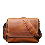 Men's Leather Vintage Crossbody A4 Briefcase