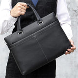 Men's Classic Casual Leather Soft Handbag Business Crossbody Bag