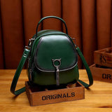 Leather Backpack fashion Mini versatile Backpack