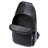 Genuine Leather Men's Casual Shoulder Bag Large Capacity Chest Bag