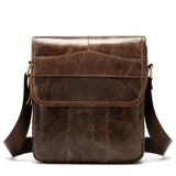 Genuine Leather Retro Large Capacity Shoulder Bag Crossbody Bag