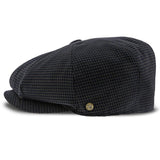 Oxford - Walrus Hats Navy/Green Houndstooth Polyester 8 Panel Newsboy Cap