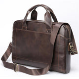 Large Capacity Leather Business Simple Style Laptop Handbag