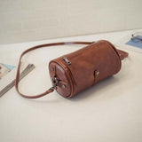 Ladies Retro Forest Cylinder Small Bag Zipper One Shoulder Messenger Bag