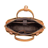 High Quality Retro Business Handbag Genuine Leather Travel Computer Crossbody Bag