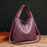 Ladies Fashion Retro Soft Leather All-match Shoulder Bag