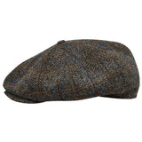 Eight Piece Cap Tweed-Grey/Blue/red