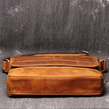 Men's Leather Vintage Crossbody A4 Briefcase