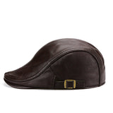 “SDT” Real head layer sheepskin thin front duck tongue cap