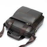 Leather Business Retro Waterproof Portable Briefcase Casual Shoulder Bag Crossbody Bag