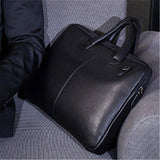 Large Capacity Durable Business Casual Case Leather Handbags
