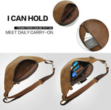 Genuine Leather Waist Bag For Men Fanny Pack Bum Bag Fashion Leather Strap Shoulder Bag Satchel Crossbody Bag Sling Bag For Men