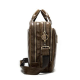 Mens Vintage Durable Business Leather Bridfcase Sling Shoulder Bag