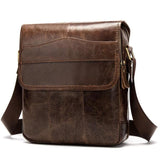 Genuine Leather Retro Large Capacity Shoulder Bag Crossbody Bag
