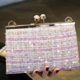 Woolen handbag versatile banquet dress bag dinner bag