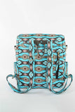Women's Western Ethnic Geometric Pattern Multi-Pocket Backpack