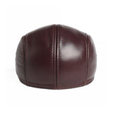 Classic Cowhide PU Flat cap