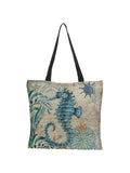 Marine animal print waterproof handbag