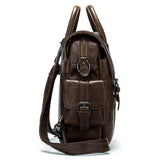 Men's Leather Backpack Retro Multifunctional Handbag