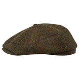 Eight Piece Cap Tweed-Green/Red