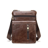 Mens Vintage Large Capacity Messenager Bags Casual Leather Shoulder Bags