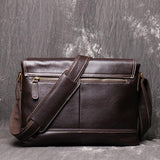 Men's Leather Vintage Crossbody A4 Briefcase