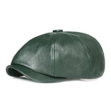 "Kenmare" Newsboy Leather Cap