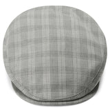 GREY PLAID MODA FLAT CAP