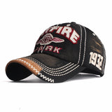 Washed cotton embroidered patch baseball cap
