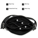 Fashion Leather Shoulder Bag Adjustable Shoulder Strap Design Casual Crossbody Bag