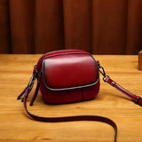 Leather retro single shoulder diagonal bag small square bag